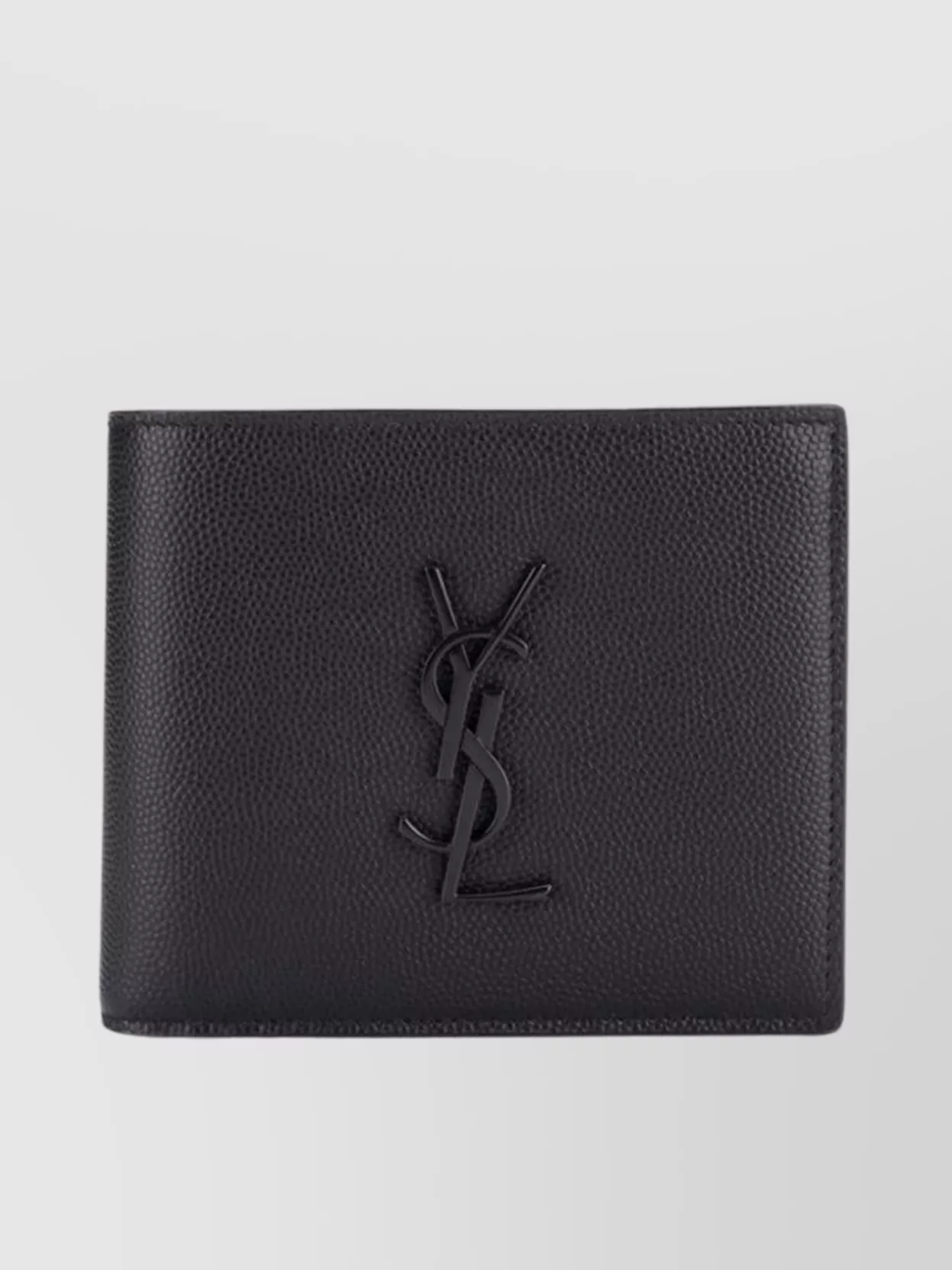 Shop Saint Laurent Compact Bi-fold Wallet With Slim Profile In Black