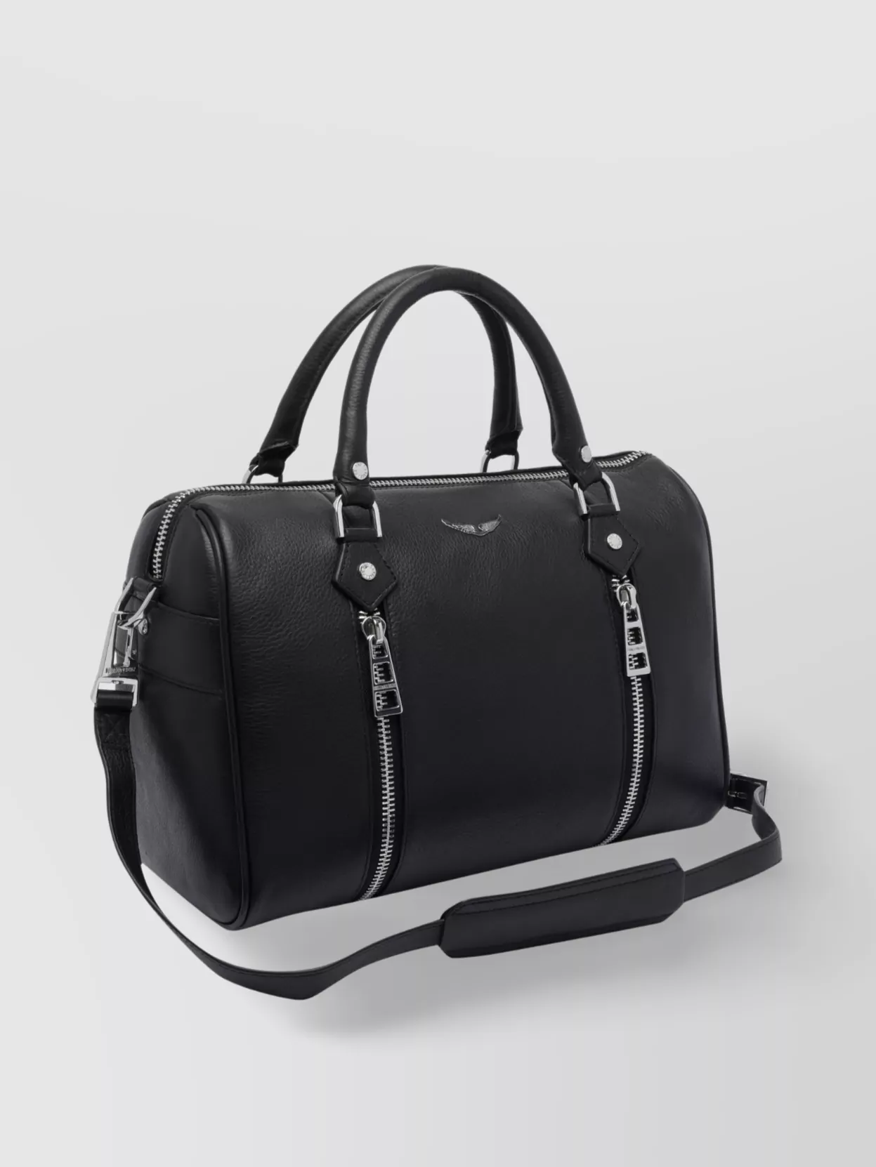 Zadig & Voltaire Structured Shoulder Bag With Double Zipper Detail
