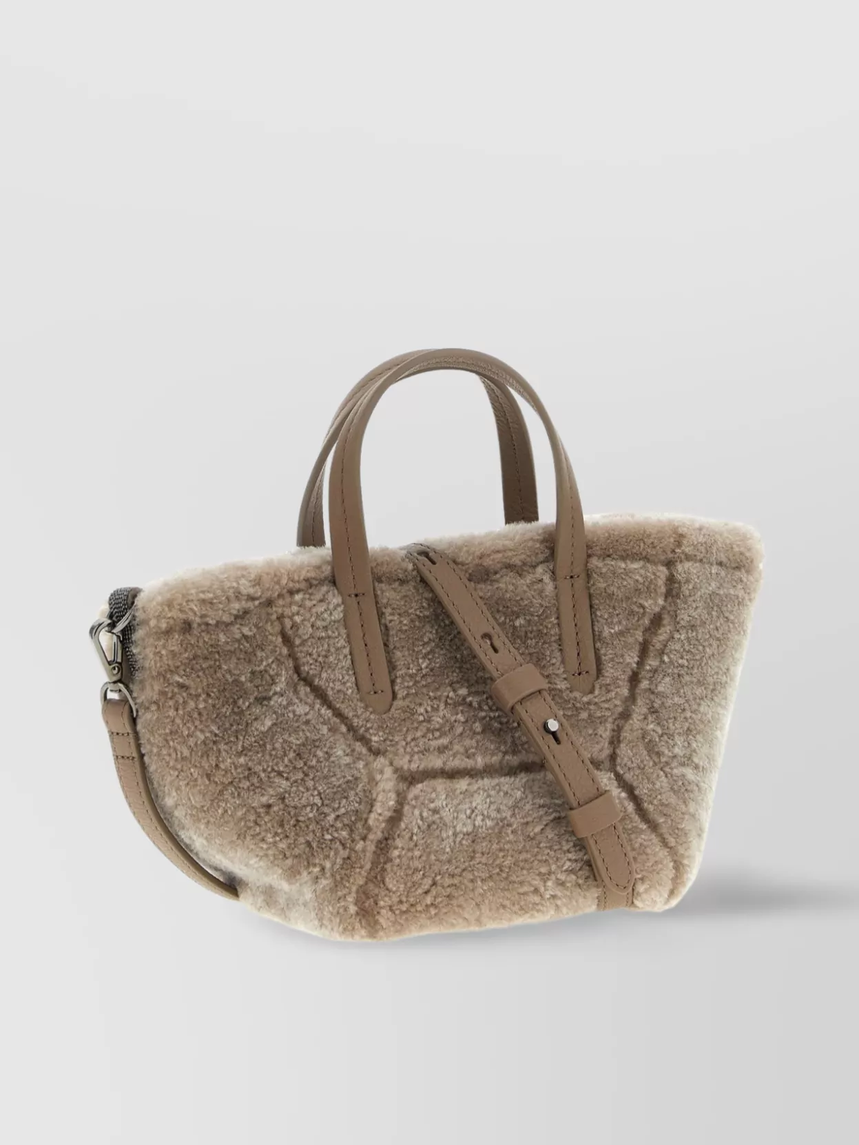 Brunello Cucinelli Mini Handbag With Faux Fur Texture