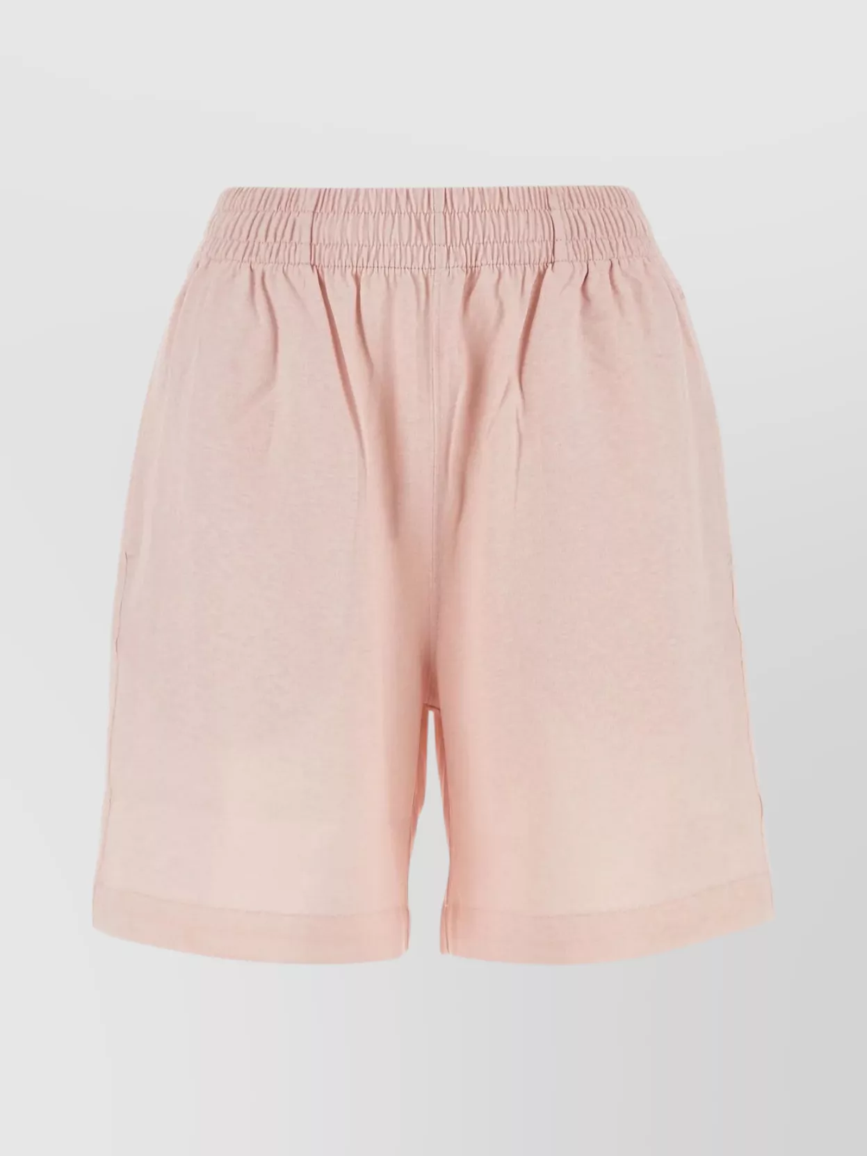 Shop Burberry Cotton Shorts With Elastic Waist And Pockets In Pastel
