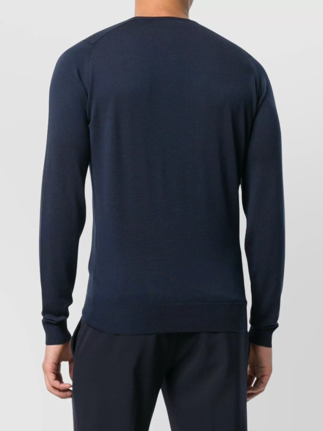 John Smedley V-Neck Merino Wool Fitted Sweater