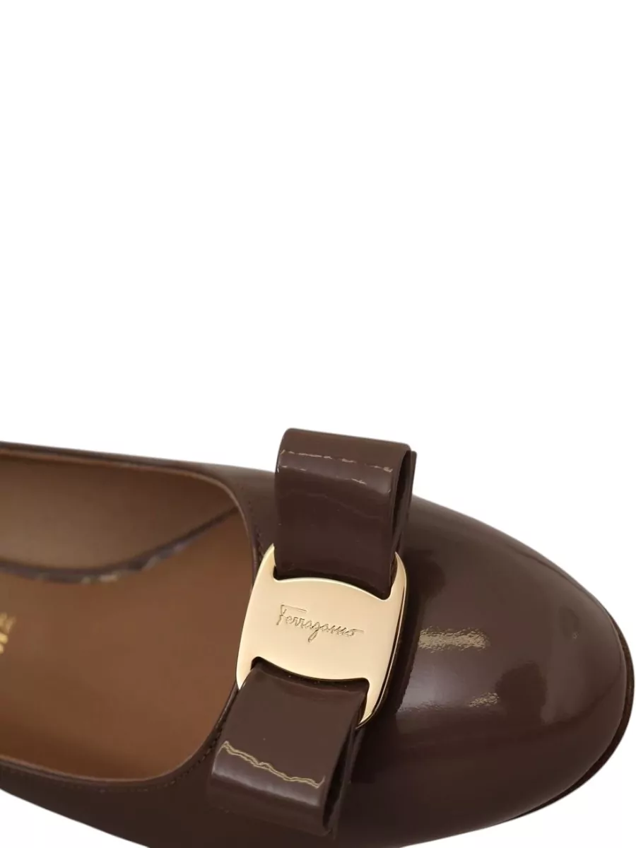 Ferragamo Leather Ballerina Shoes