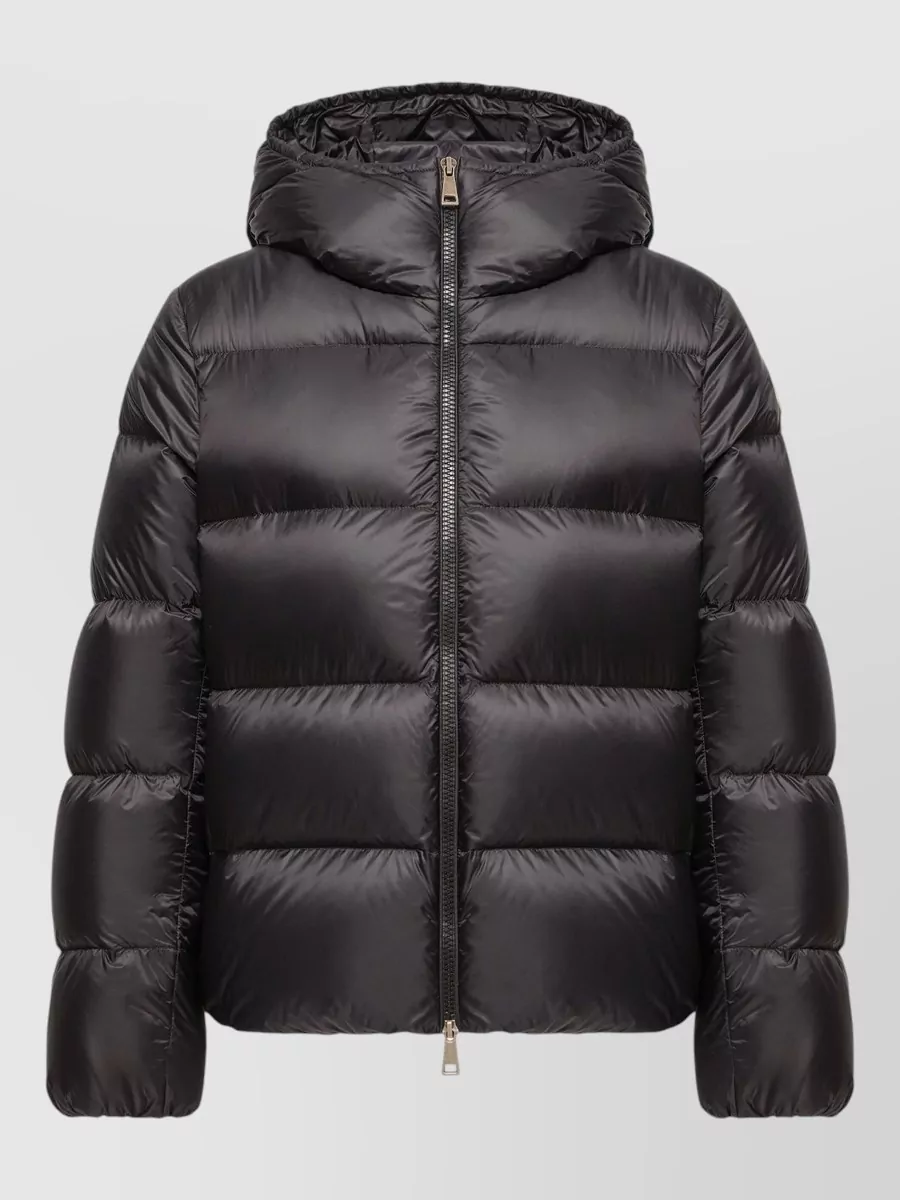 Moncler down hooded short puffer jacket