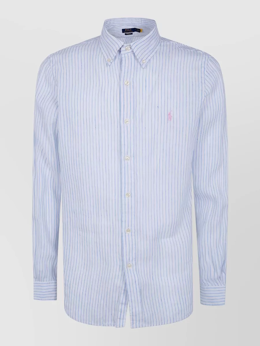 Polo Ralph Lauren Linen Striped Long Sleeve Shirt