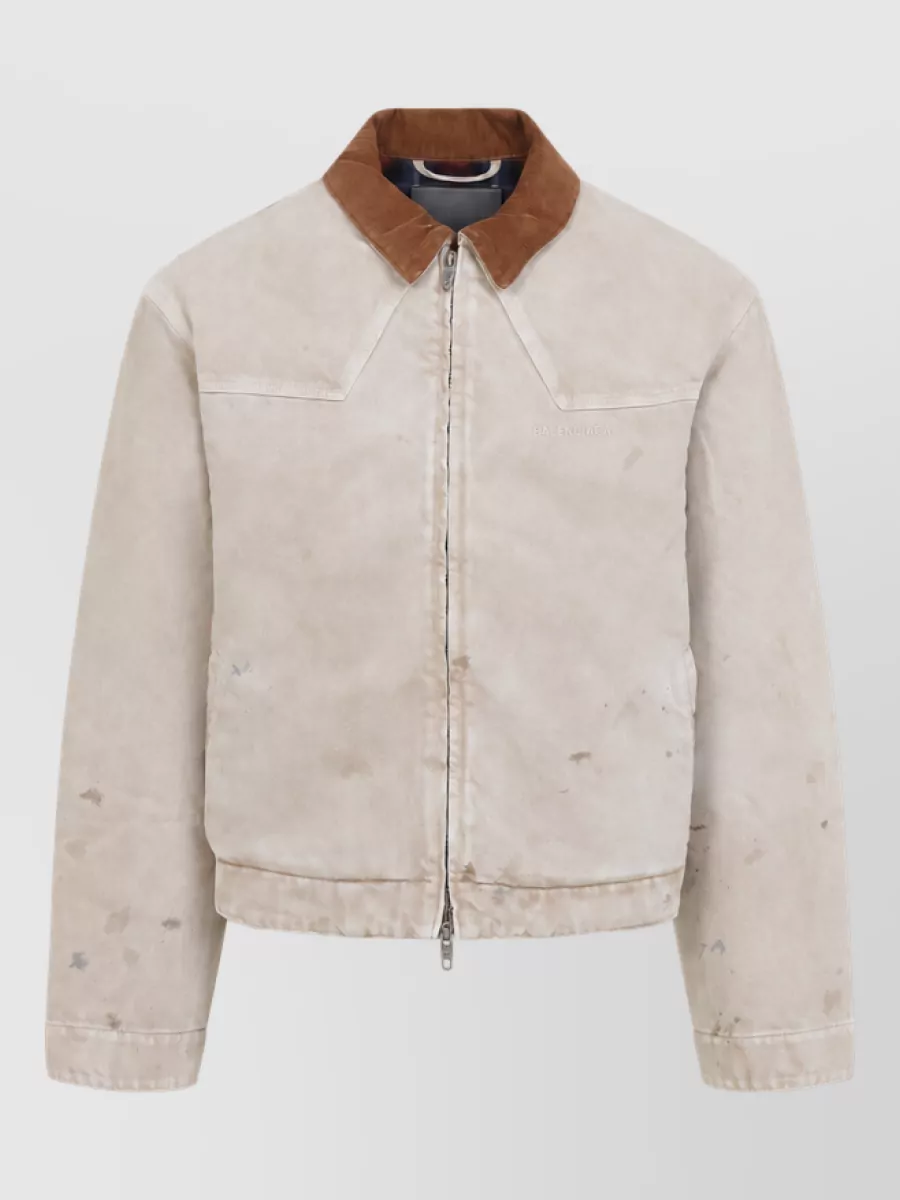 Balenciaga Denim cropped single-breasted jacket
