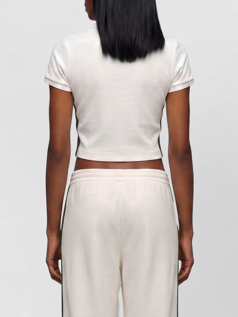 Gucci Ribbed Slim-Fit Cropped Polo Shirt