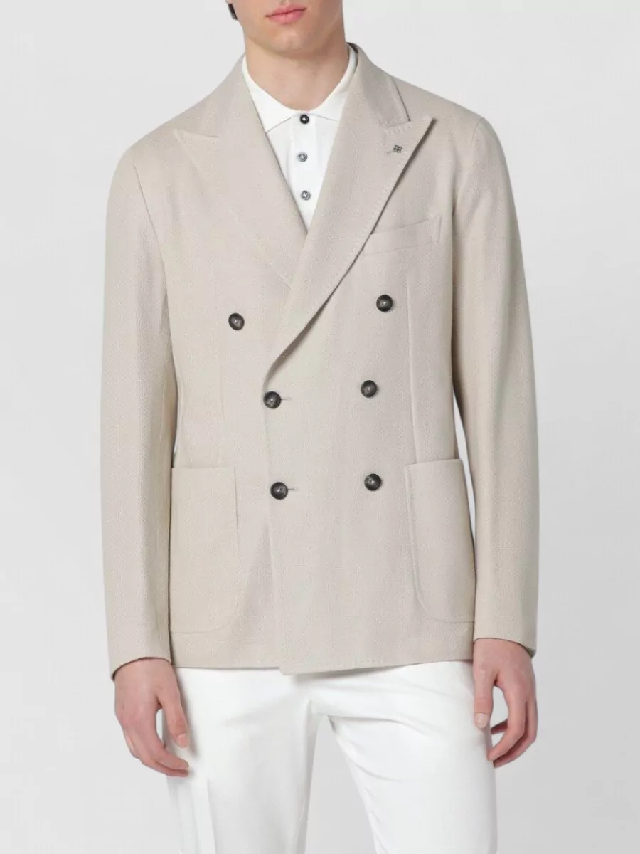 Tagliatore Cotton double-breasted coat