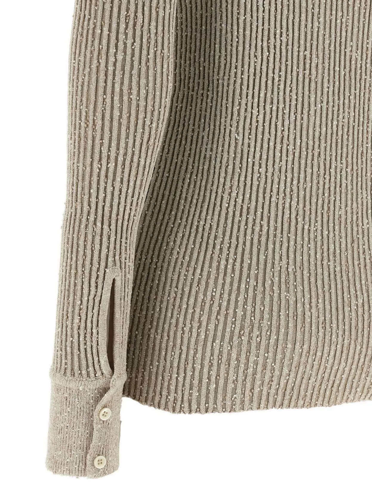 Magda Butrym Ribbed Texture Knitwear Cardigan With Cuff Buttons In Green