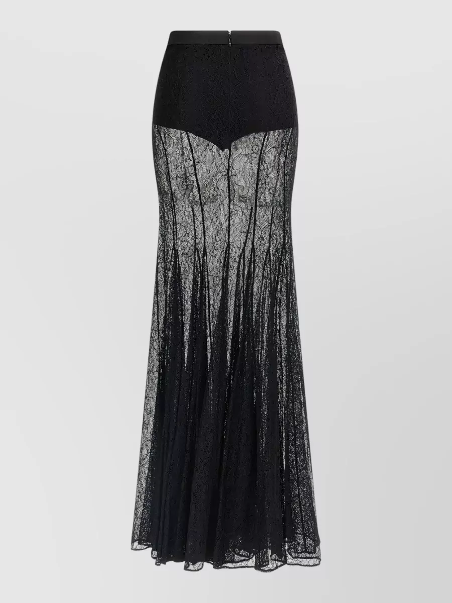 Elisabetta Franchi high-rise lace maxi skirt