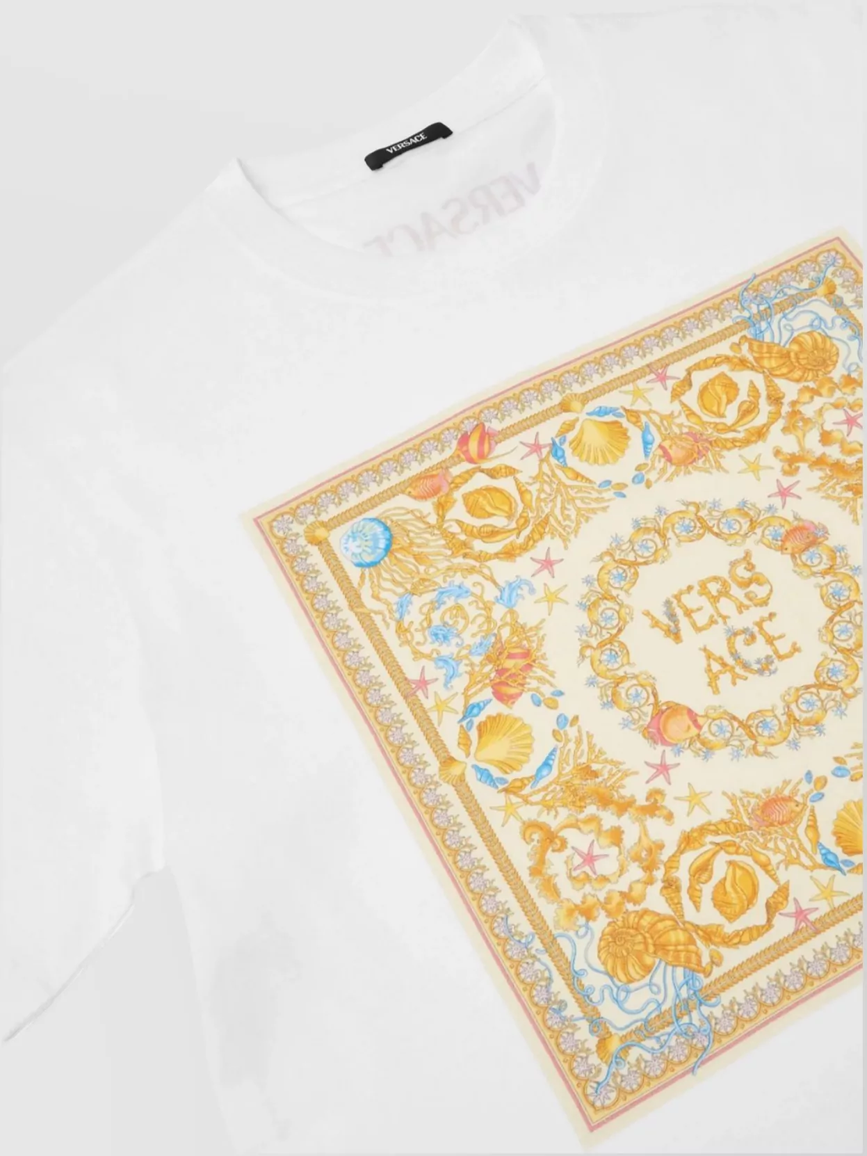 送料関税込 ◆VERSACE◆UNDERWATER BAROQUE T-SHIRT Versace Underwater baroque graphic print crew neck t-shirt