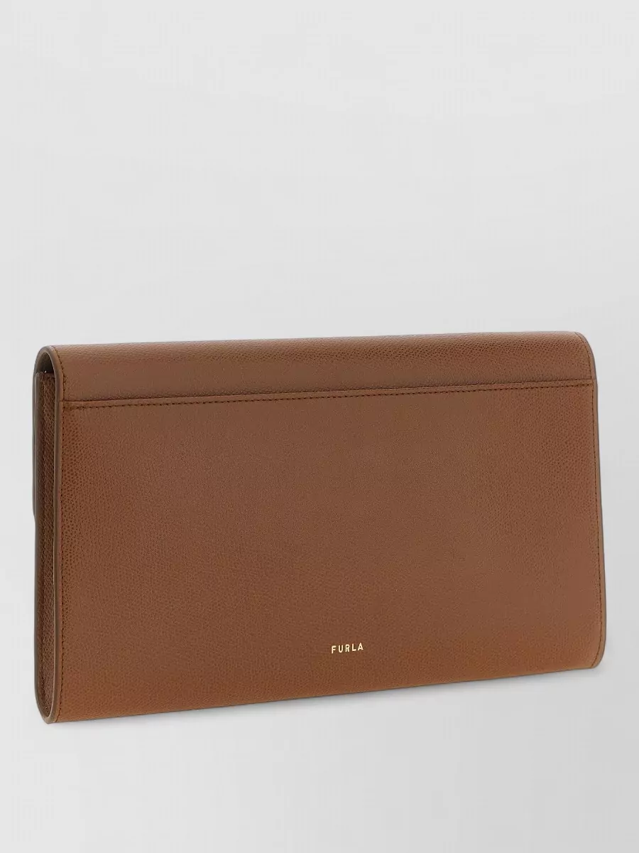 Furla leather clutch bag