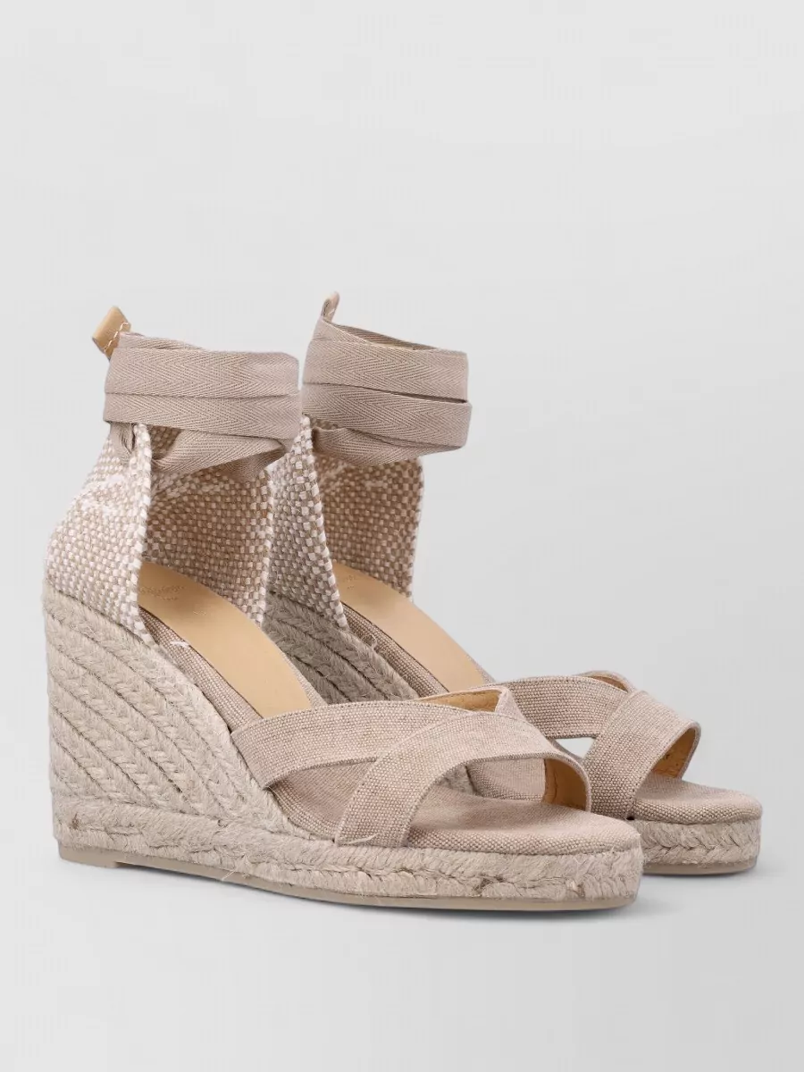 Castaner cotton canvas wedge espadrille sandals