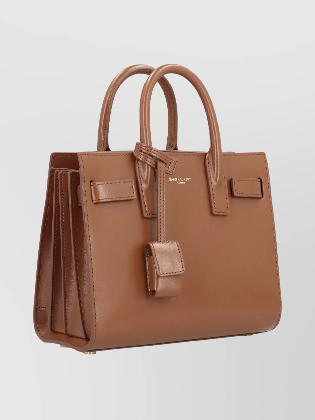 Saint Laurent Leather Cross-Body Handbag Adjustable Strap