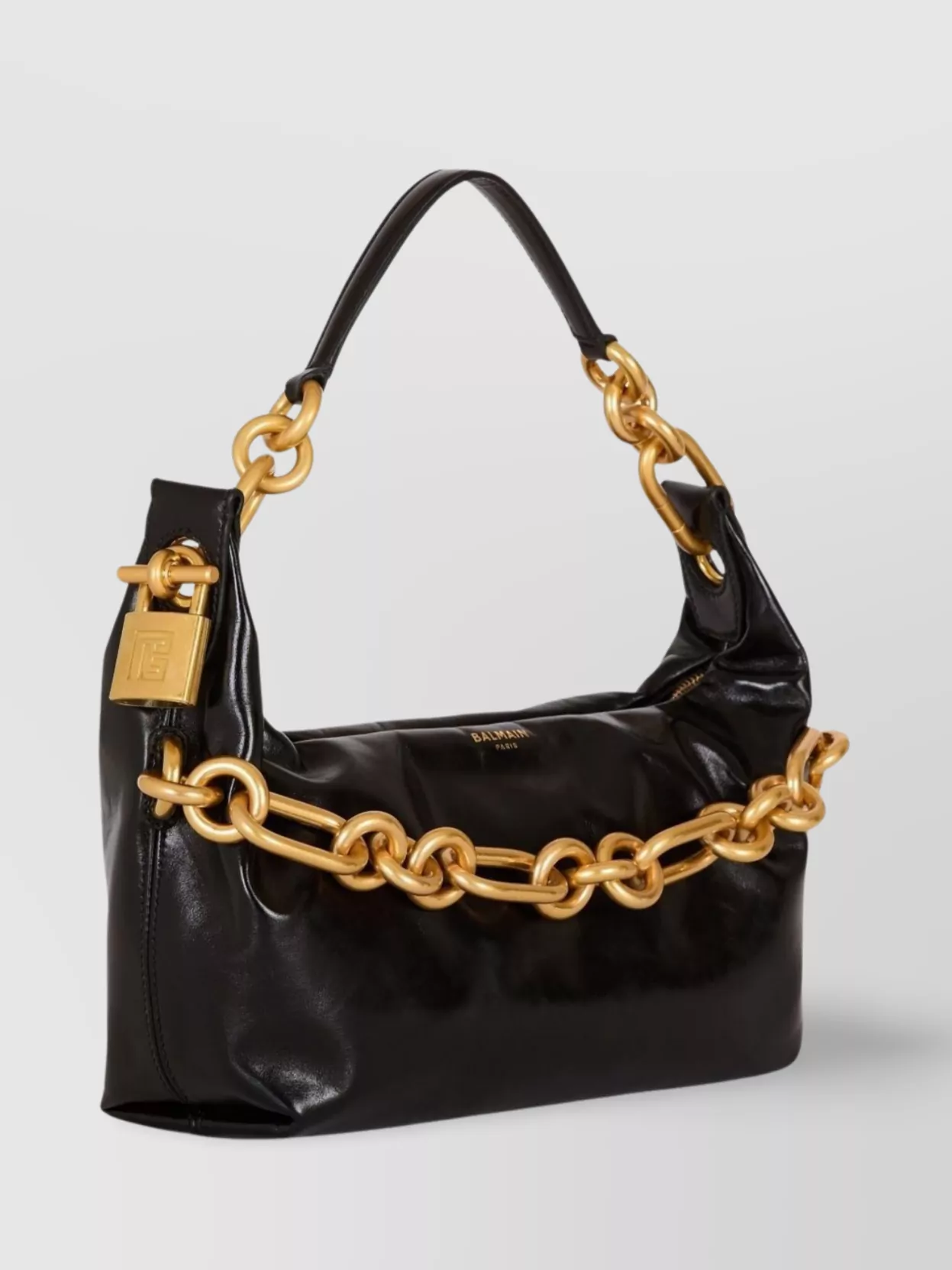 Balmain Sync Medium Chain Shoulder Bag In Calfskin