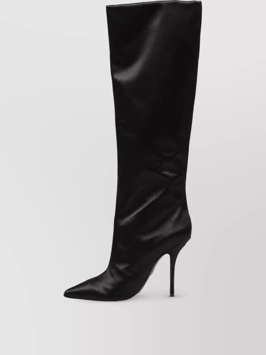 Dolce&Gabbana Satin Knee-High Stiletto Boots