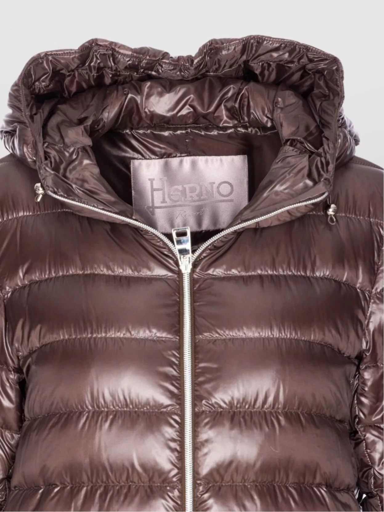 Herno Women A-shape Ultralight Down Jacket In Brown