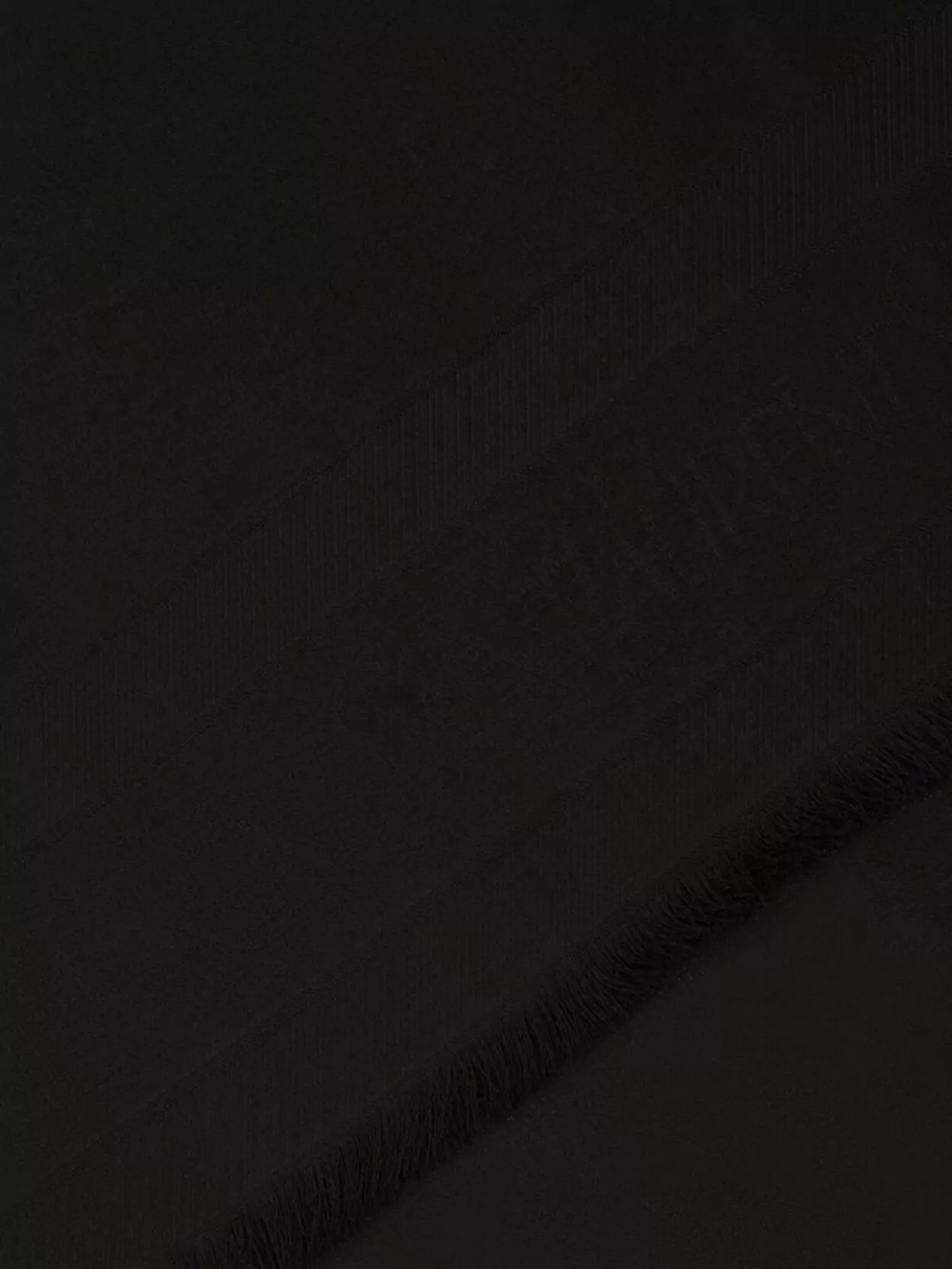 Saint Laurent Fringed Edges Wool Blend Scarf