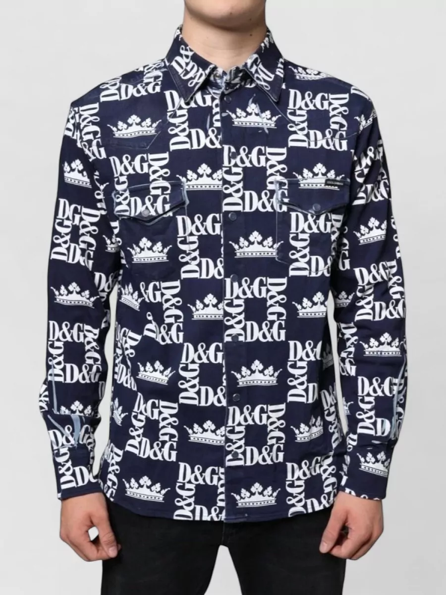 Dolce&Gabbana Logo print slim-fit shirt