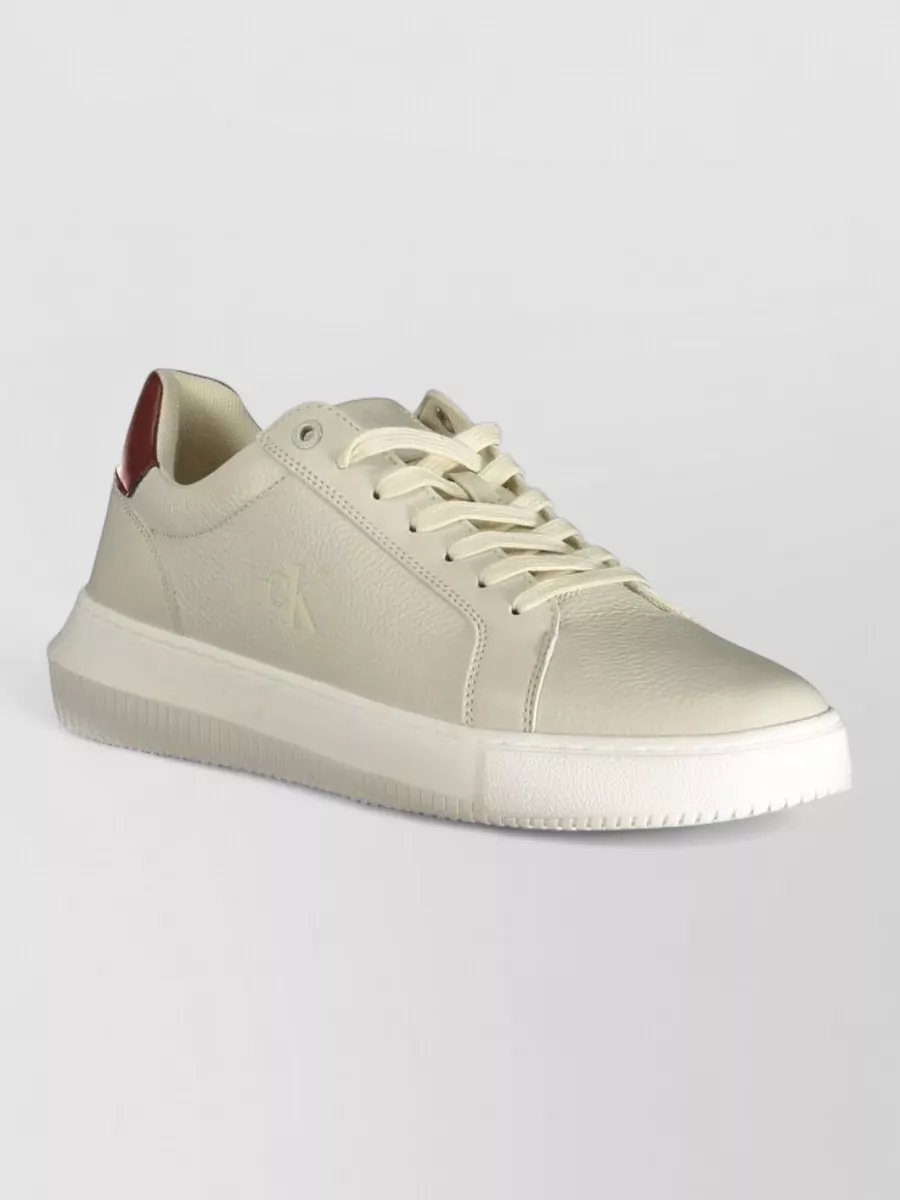 Calvin Klein Leather Lace-Up Sneakers