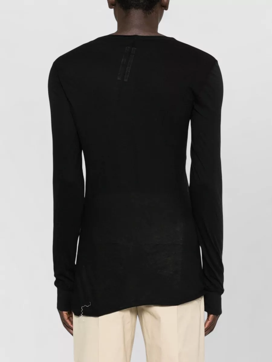 Rick Owens Long Sleeve Temple Jersey Round Neck