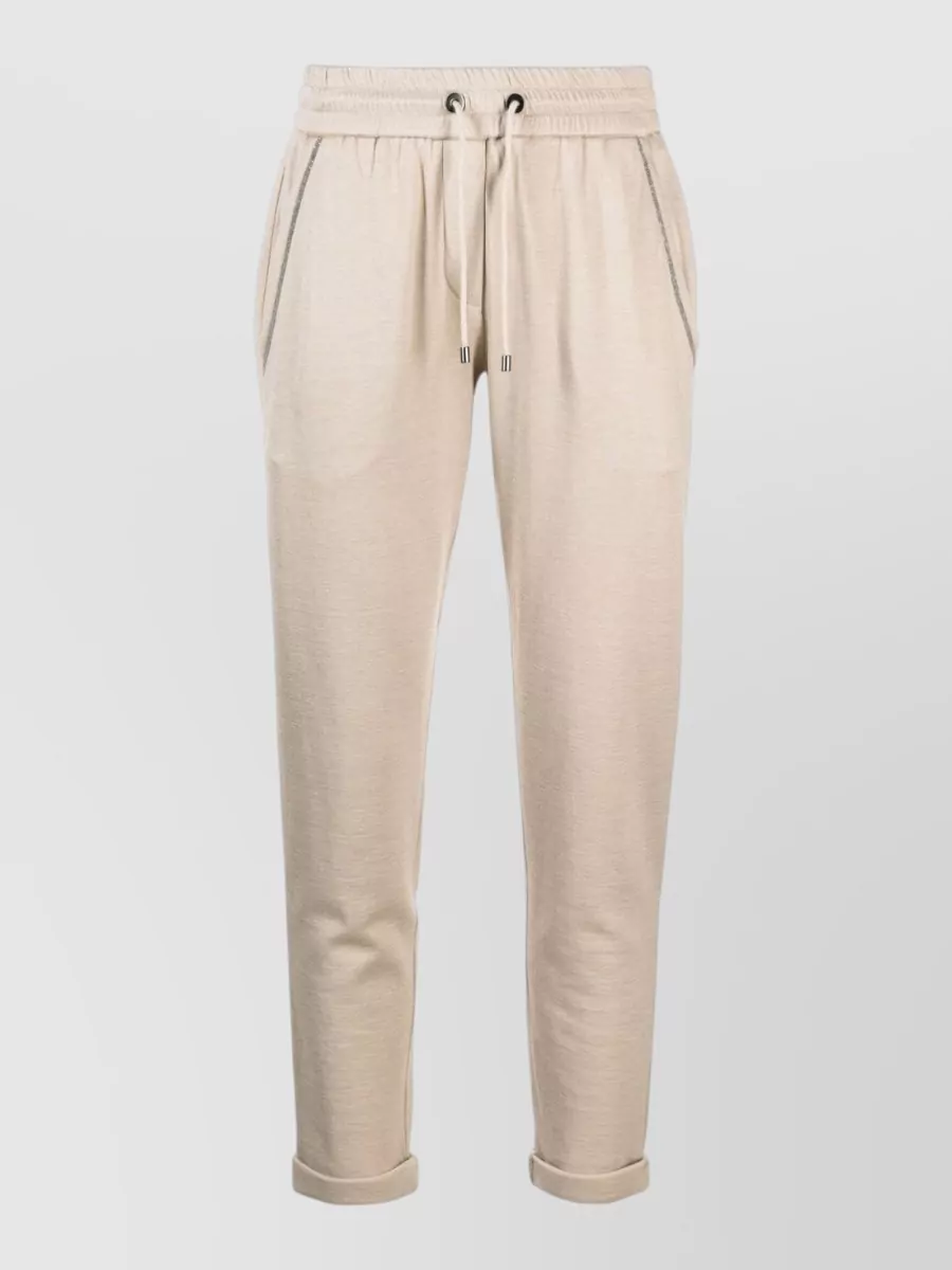 Brunello Cucinelli Silk Blend Regular-Fit Track Pants
