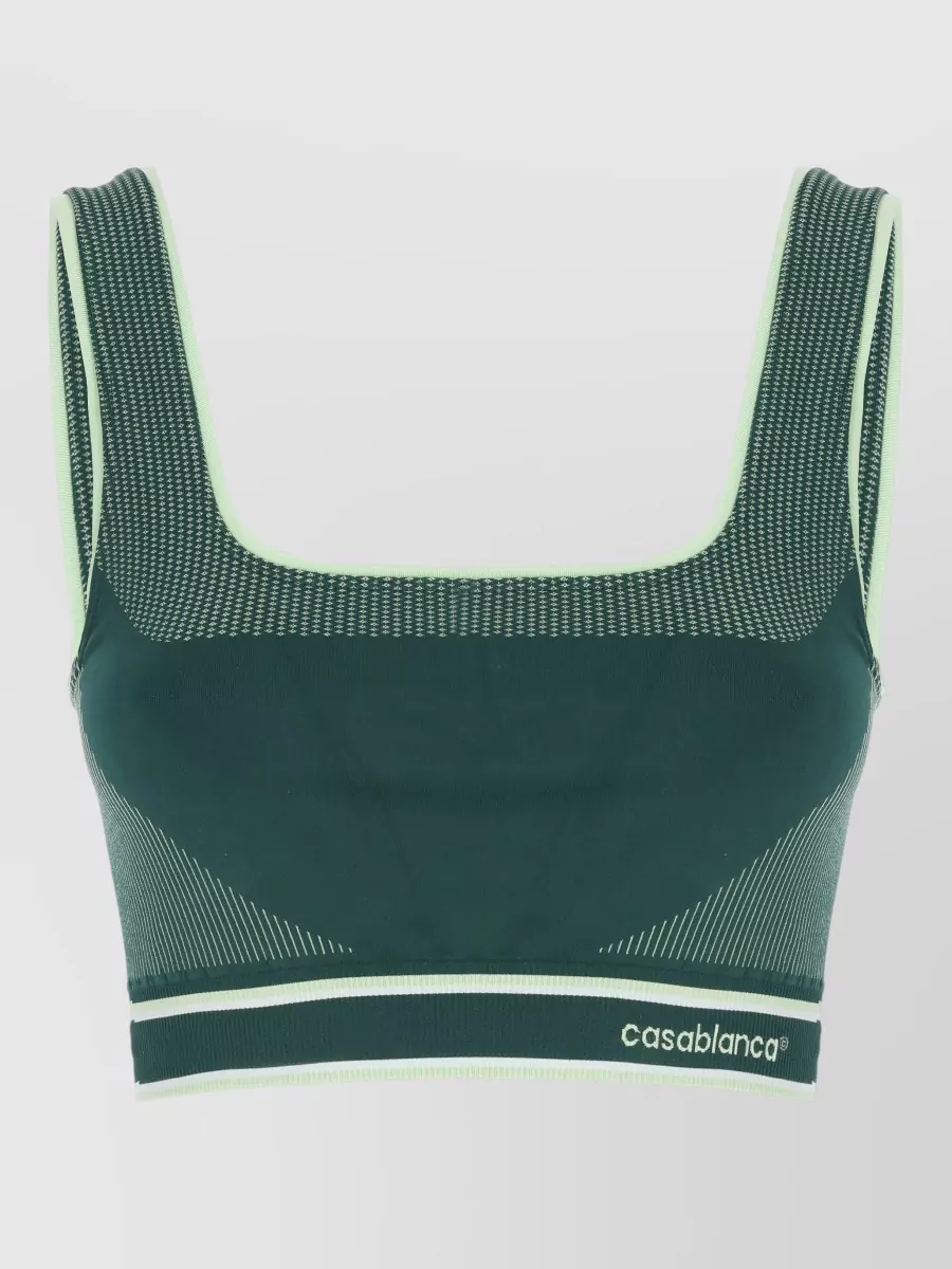 Casablanca Sleeveless logo-elastic top