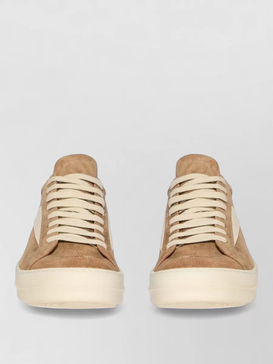 Rick Owens Leather Low-Top Sneakers