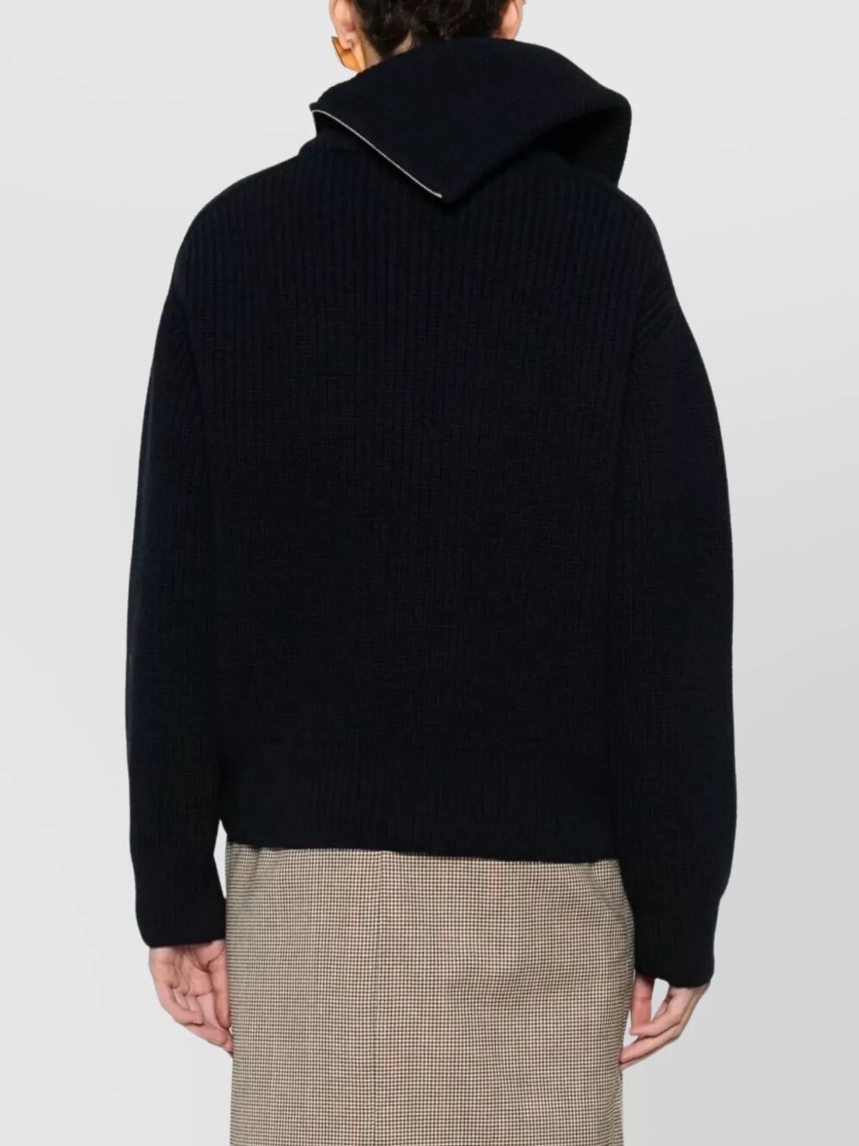 Dries Van Noten High Collar Long Sleeve Knit Sweater