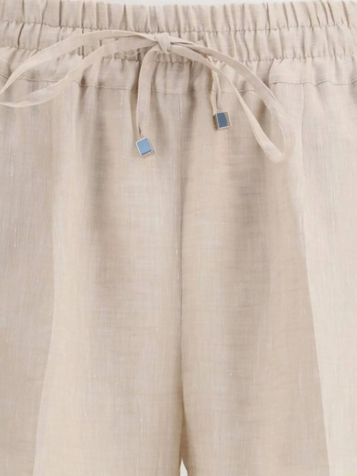 Kiton High Waist Linen Straight Leg Pants