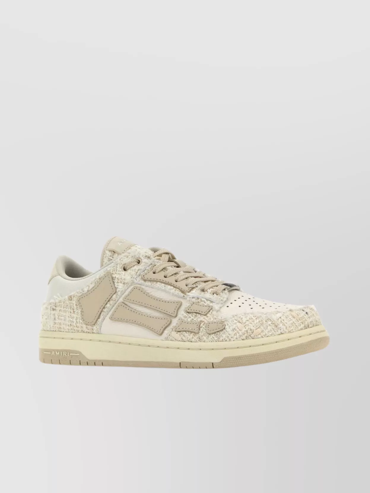 Shop Amiri Multicolor Leather And Fabric Skel Sneakers