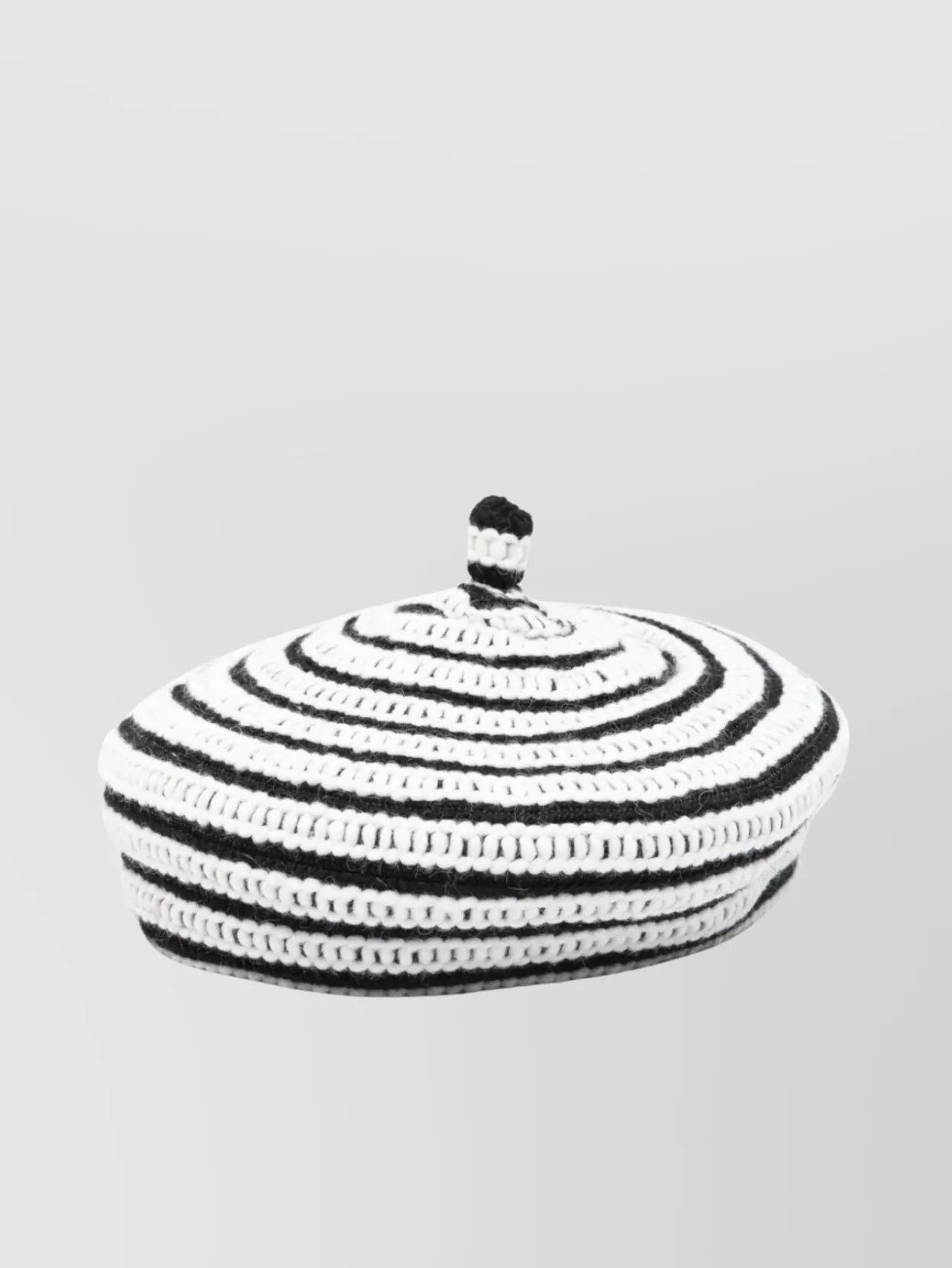 Emporio Armani Knitted Hat Basque Horizontal Stripe Pattern
