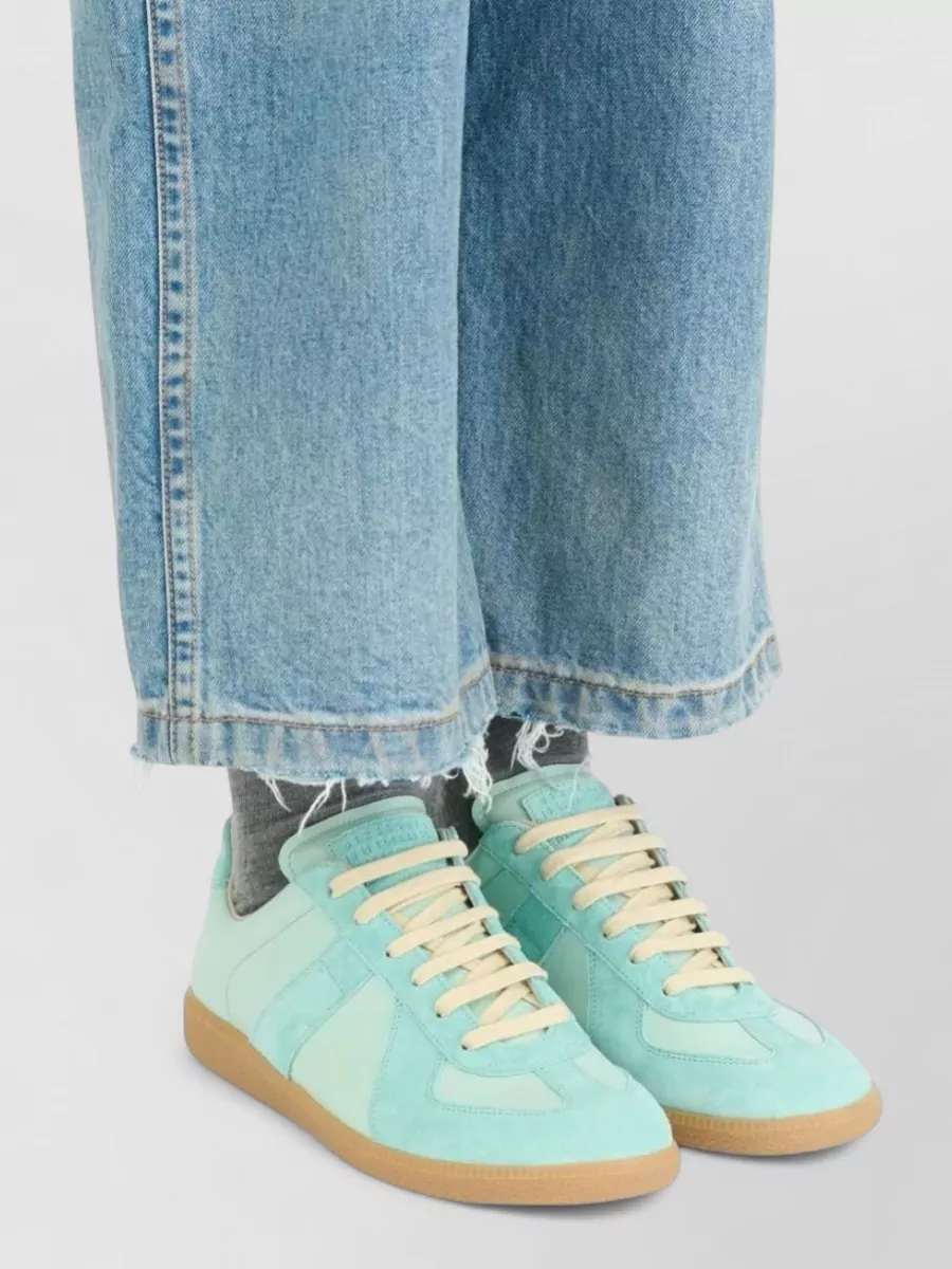 Maison Margiela Leather Lace-Up Sneakers