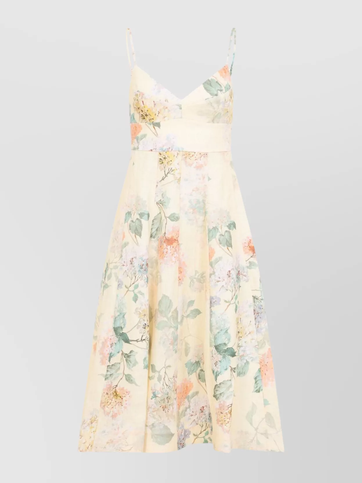 Zimmermann Flared Midi-Length V-Neck Dress
