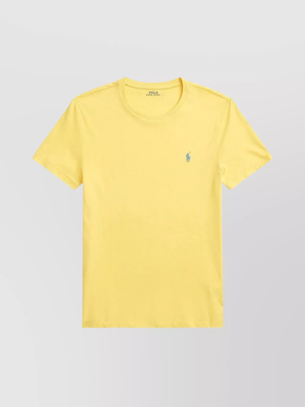 Shop Polo Ralph Lauren Tailored Crewneck T-shirt With Short Sleeves In Yellow
