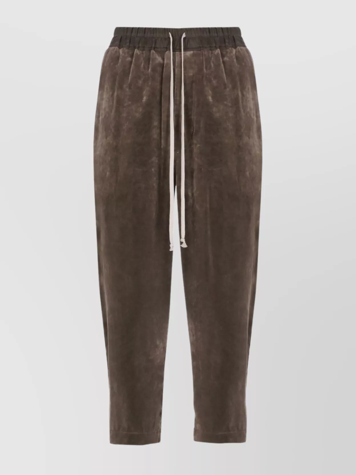 Rick Owens Wide Leg Baggy Trousers Pockets In Brown