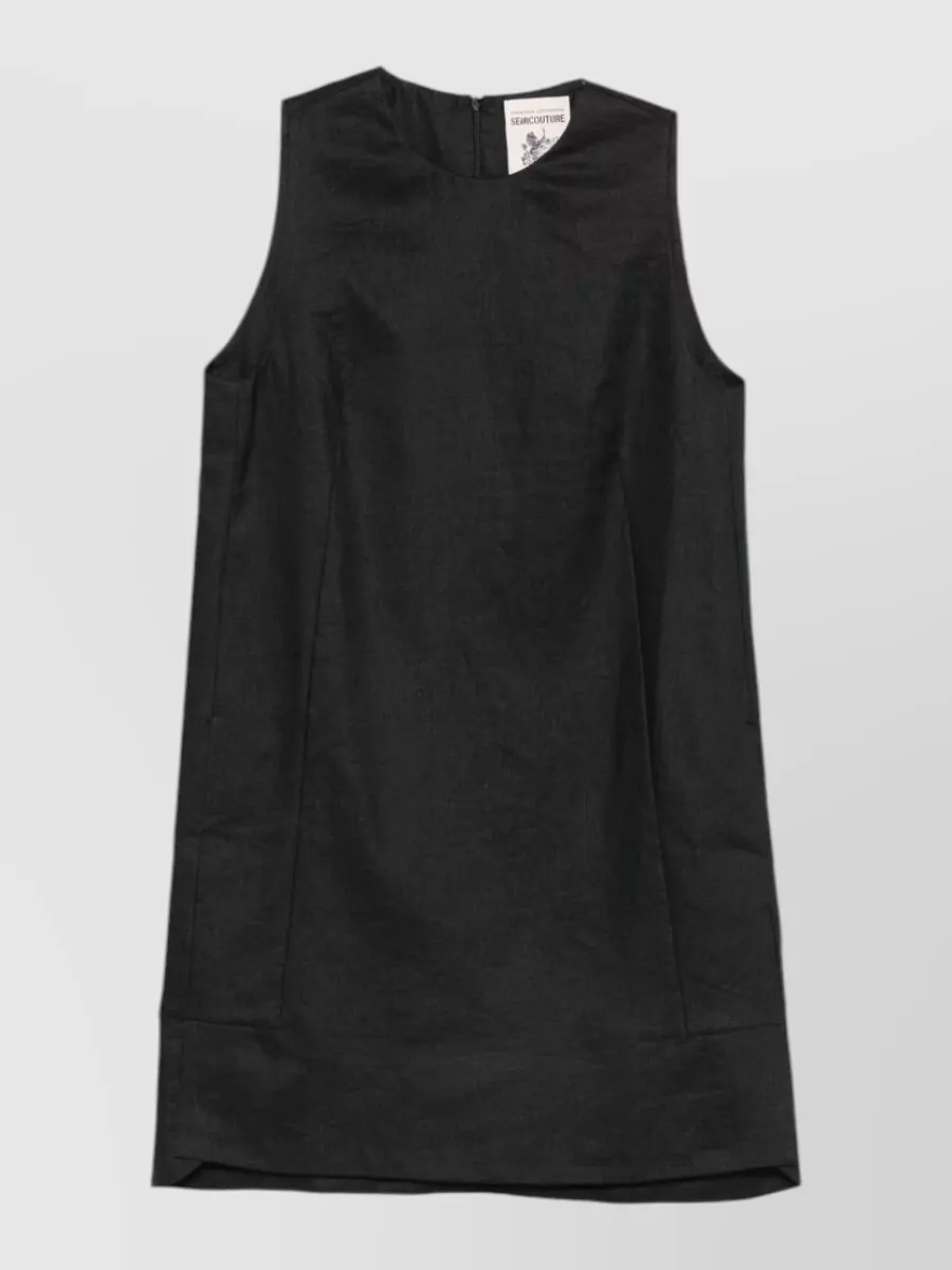 Semicouture Linen sleeveless mini dress
