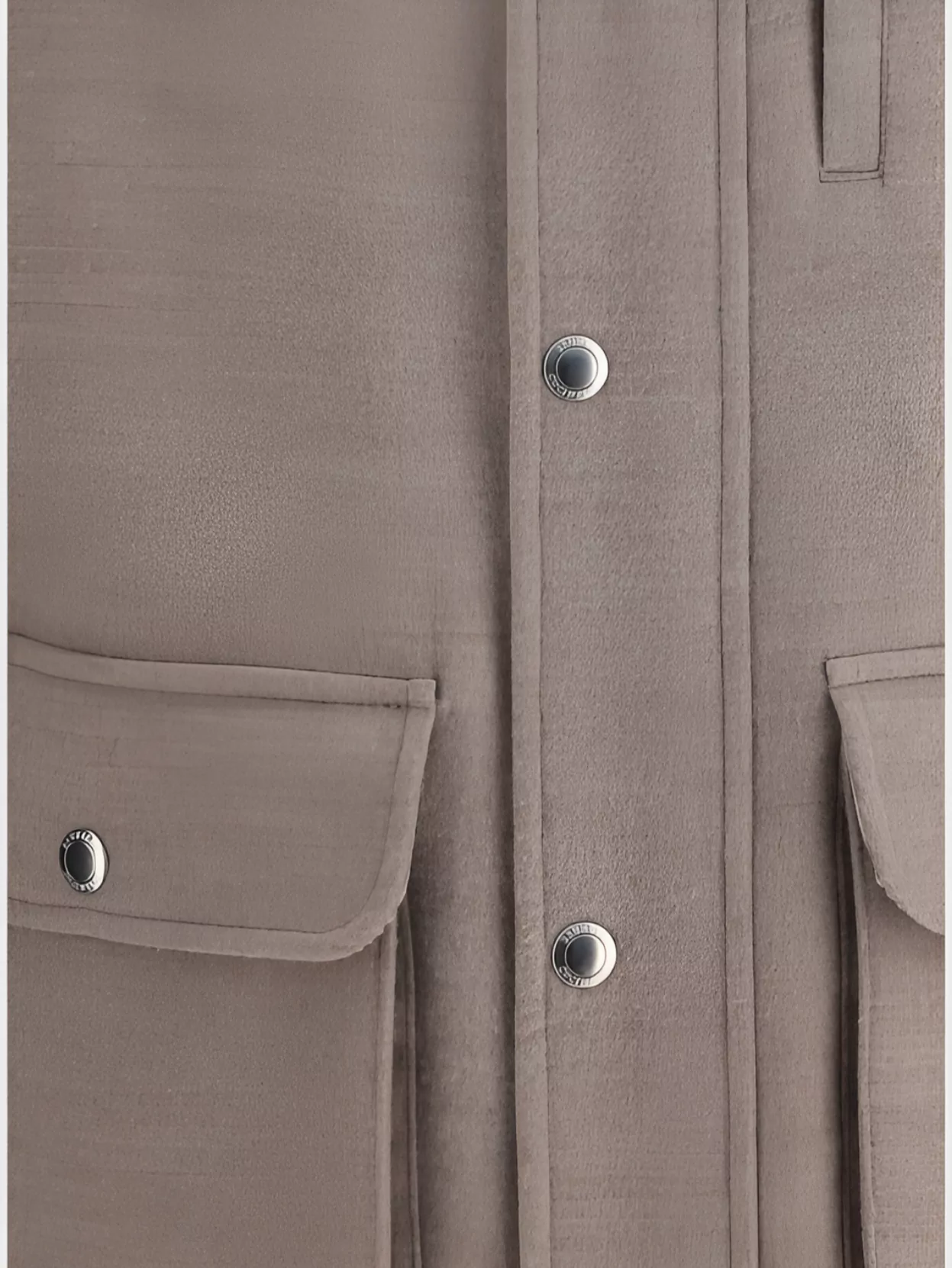 Brunello Cucinelli Flap Collar Wool Jacket With Zippered Pocket