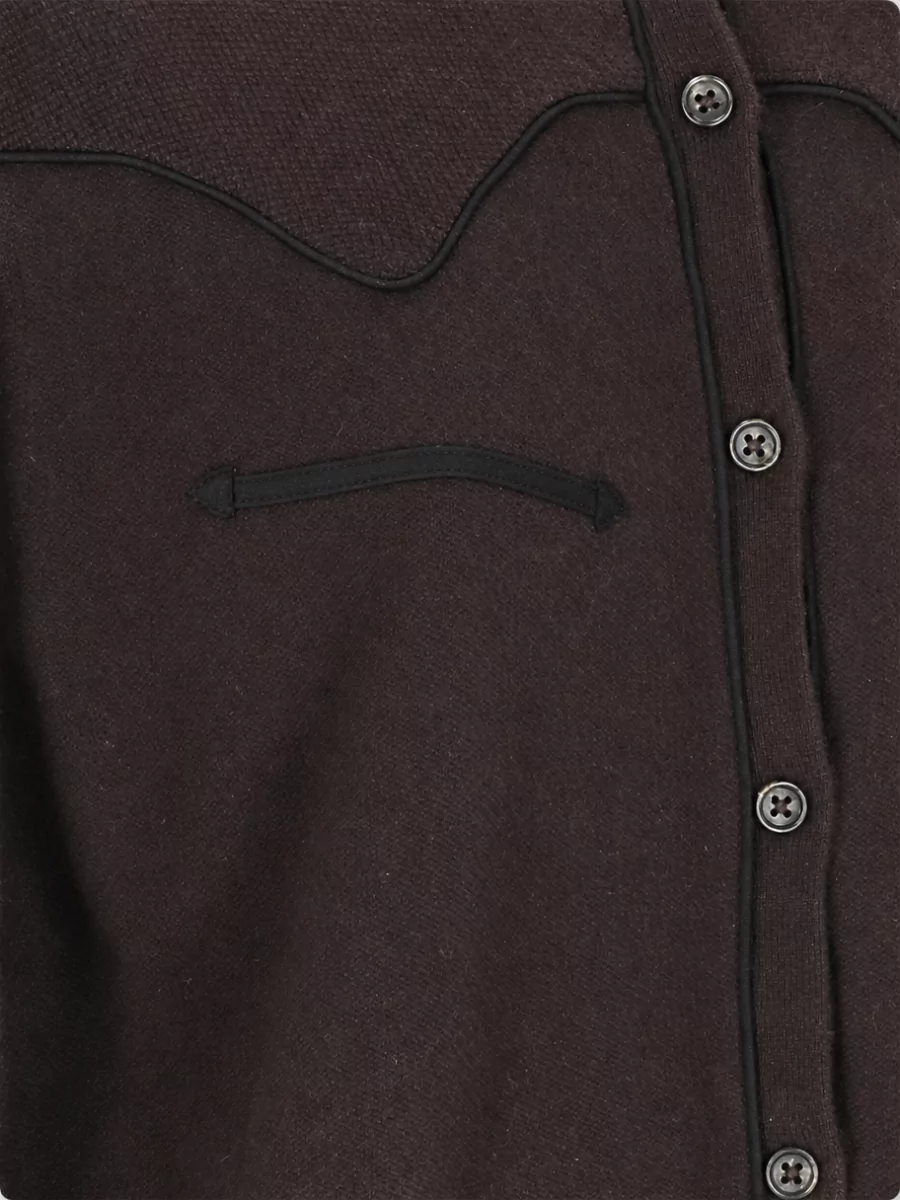 Guest In Residence Cropped cashmere western shirt