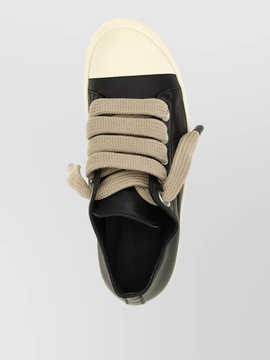 Rick Owens Leather Low-Top Sneakers