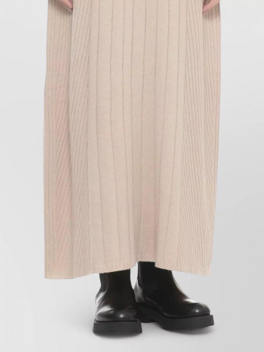 D.exterior Cashmere-Blend Long-Sleeve Round-Neck Maxi Dress