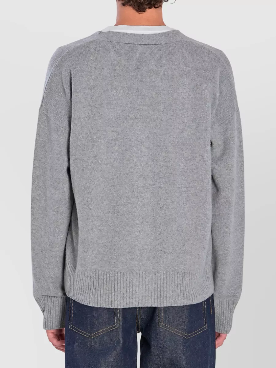 Ami Paris Cashmere Wool Cardigan