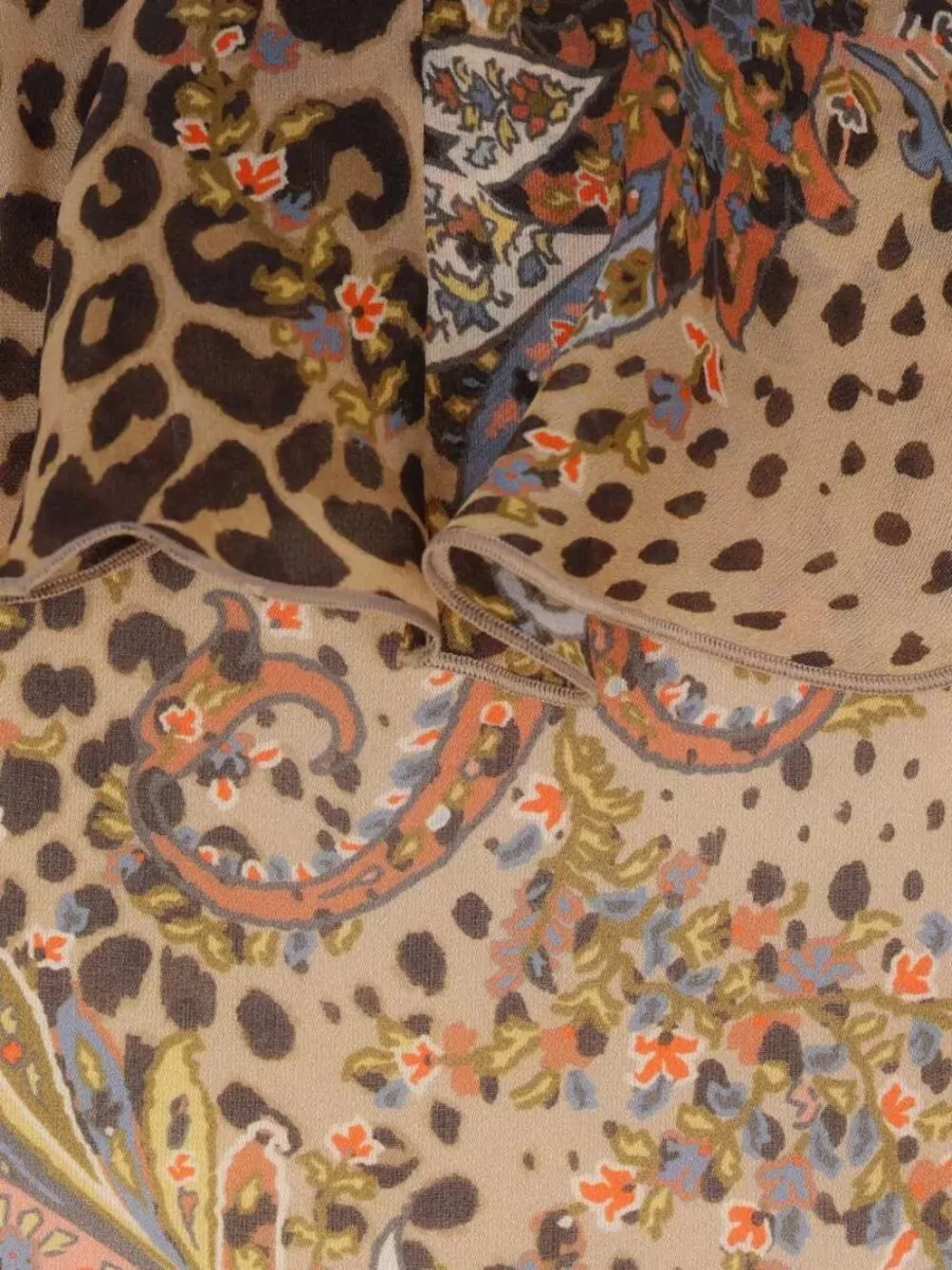 Etro Printed Silk Ruffled Long-Sleeve Blouse