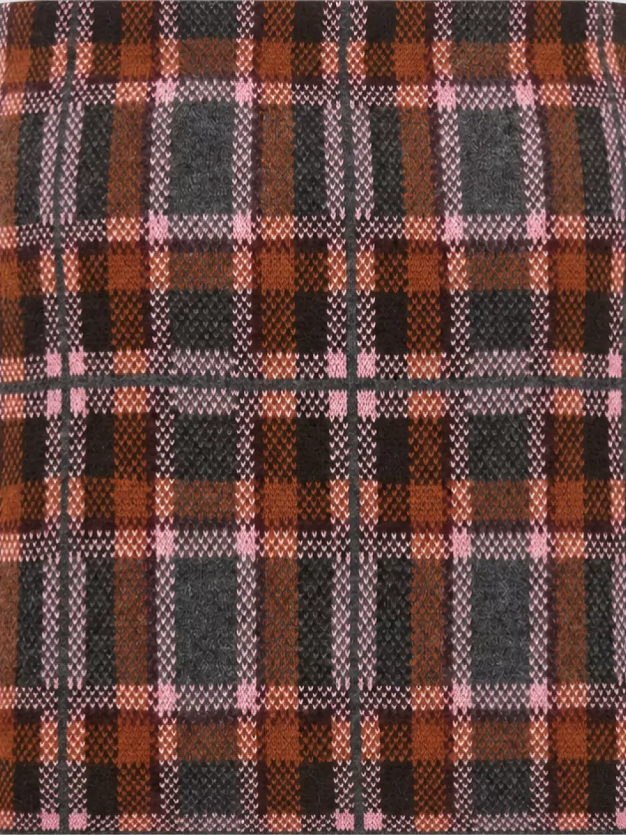 Guest In Residence Wool cashmere tartan wrap mini skirt