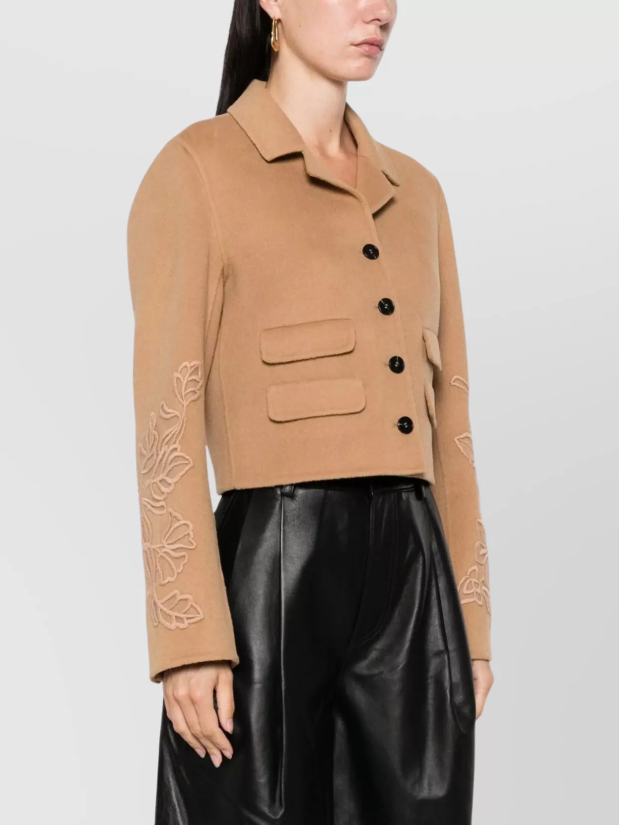 Ermanno Firenze Tailored Jacket Embroidered Sleeves