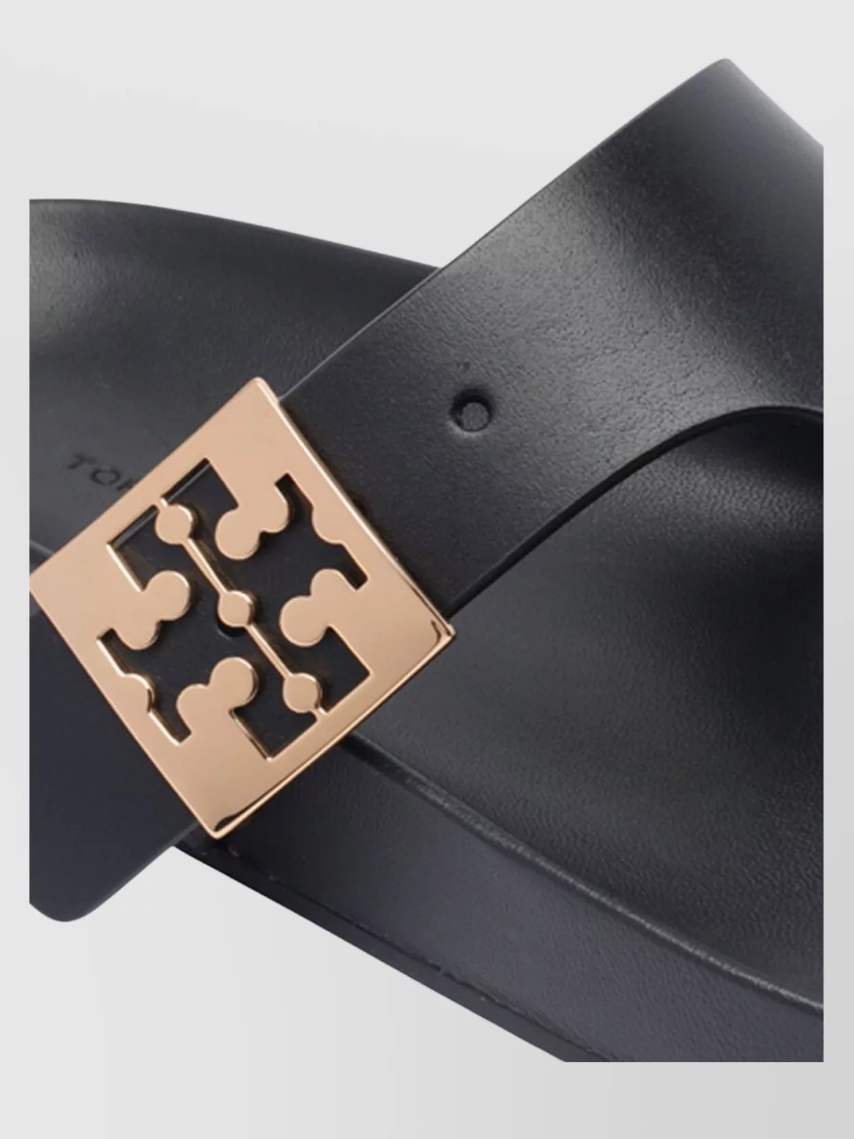 TORY BURCH FLAT LEATHER SANDALS OPEN TOE