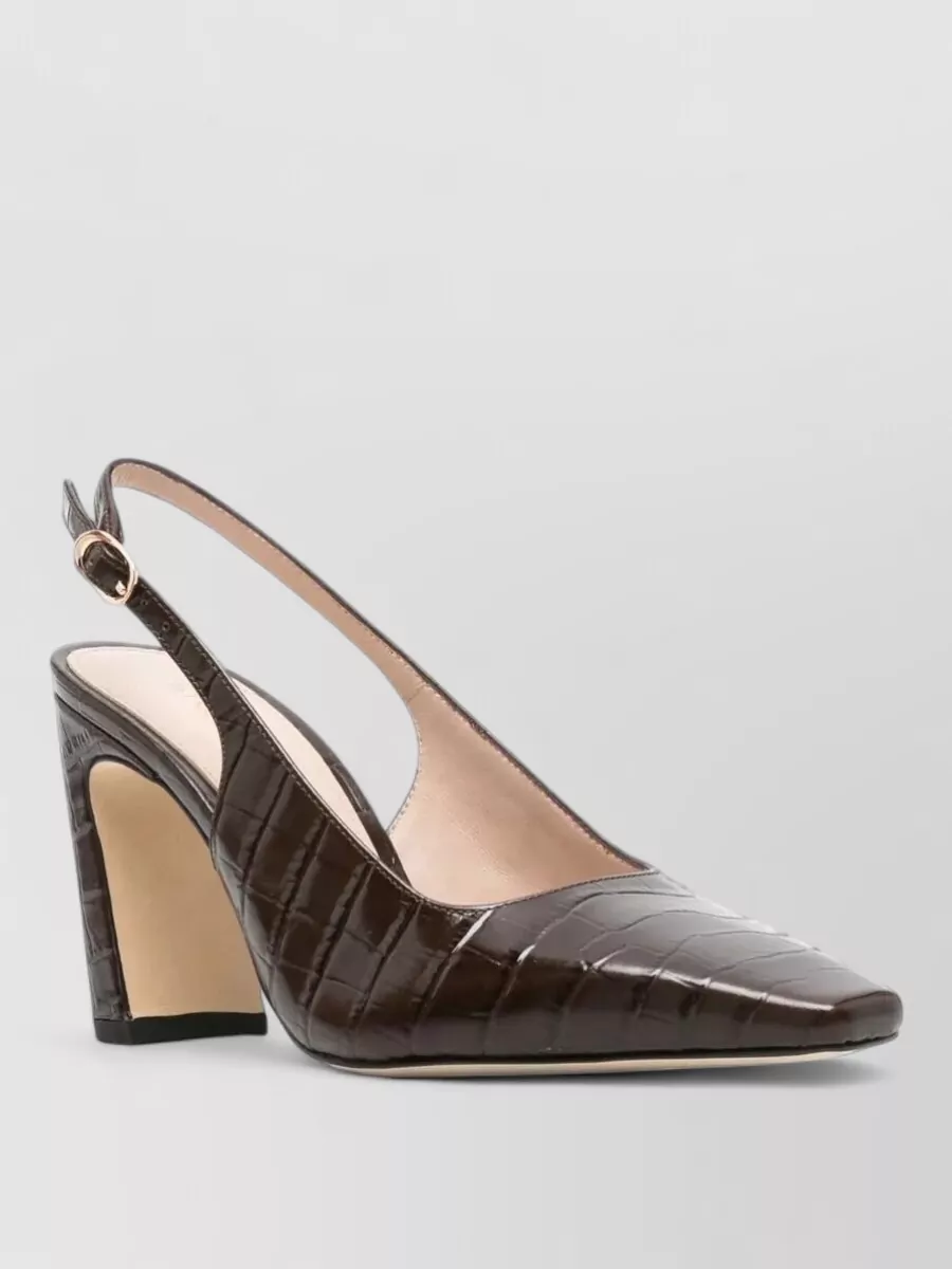 Stuart Weitzman leather slingback pumps