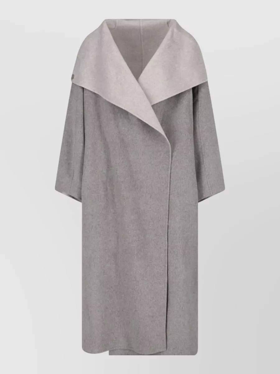 The Frankie Shop Wool Funnel Neck Single Breasted Coat