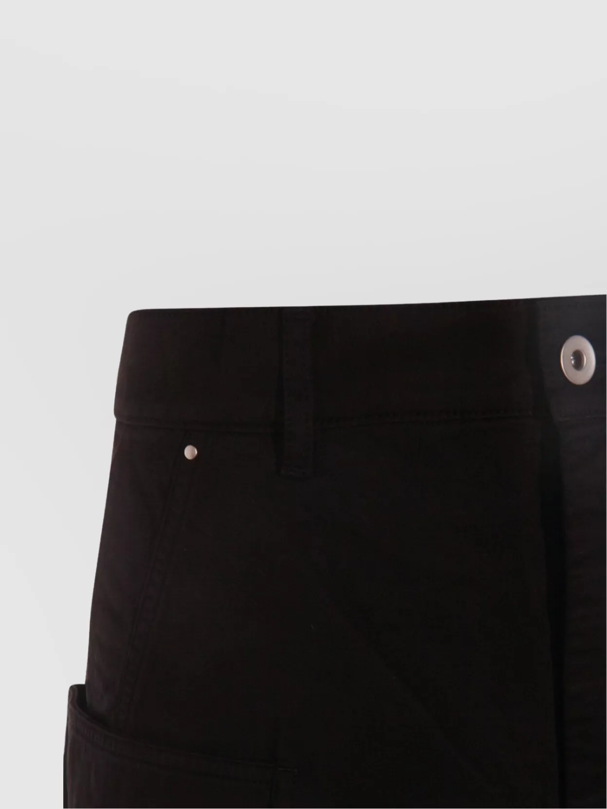 Rick Owens Drkshdw High Waist Wide Leg Trousers With Pockets In Black