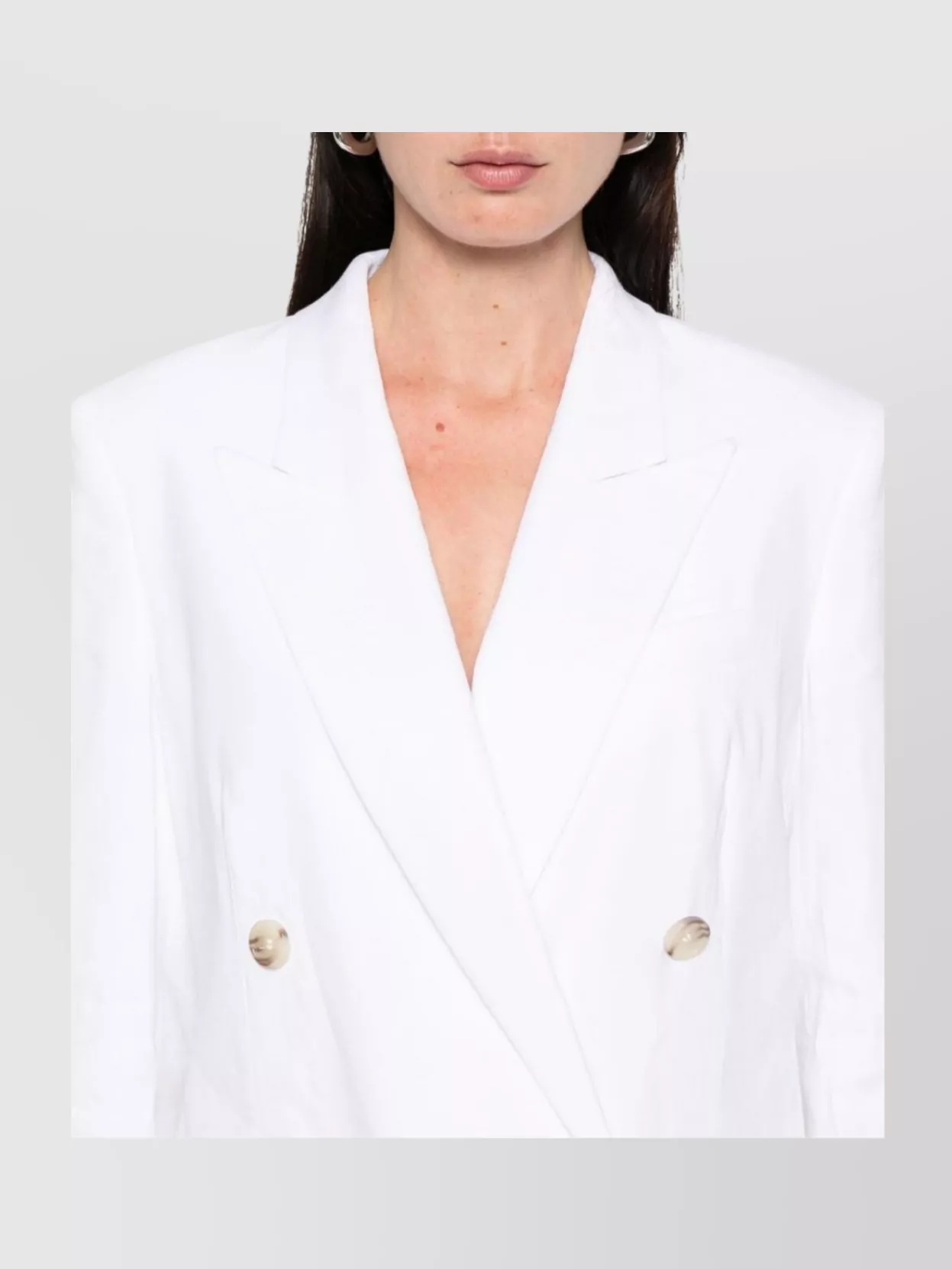 Boss Linen Blazer Double-Breasted Design