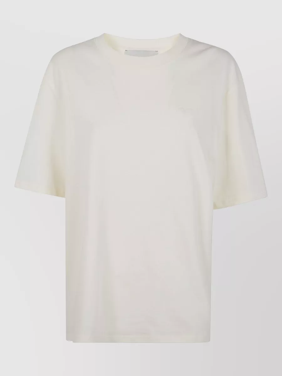 Ami Paris Ami De Coeur Logo Embossed T Shirt